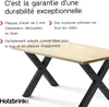 HOLZBRINK Pied de Table en métal Blanc en Forme de X | Pied Voir les images du produit 6