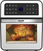 A front view of a DMS air fryer oven with a roasted chicken inside. Produktbild-Vorschau