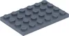 A dark gray LEGO base plate with studs. Náhled obrázku produktu