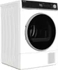 A white Sharp dryer with a black control panel and a round glass door. Produktbild-Vorschau