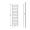 LuxeBath koupelnový radiátor Sahara, 400x1500 mm, bílý, Náhled obrázku produktu 4