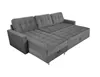 Canapé d'angle scandinave David avec pouf, gris foncé Paros Voir les images du produit 2