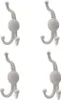 NS home - Lot de 4 patères en plastique blanc, 14 x 4 x 4 Voir les images du produit 1