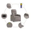 Massagesessel Elektrisch Taupe Stoff Produktbild-Vorschau 7