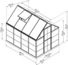Diagram of a greenhouse with dimensions indicated. Produktbild-Vorschau