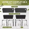 4x Bac à fleurs 11 litres support de montage intérieur Voir les images du produit 4