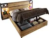 Letto in legno matrimoniale 180×200 cm, letto contenitore Anteprima dell’immagine prodotto 7