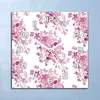 Deko Glasuhr Wanduhr 30x30 Flieder Rosa Blumen Quarz Produktbild-Vorschau 1