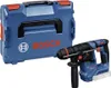 A Bosch rotary hammer drill and its blue storage case are displayed against a white background. Voir les images du produit
