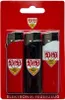 Elektronik Feuerzeug VfB Stuttgart 3er Blister Curly CR Produktbild-Vorschau 2
