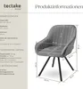 tectake® Drehbarer Armlehnstuhl Snug gepolstert, in Produktbild-Vorschau 5