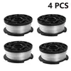 Four spools of trimmer line arranged in a grid on a white background. Produktbild-Vorschau