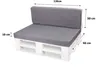 Palettenkissen-Set 120×50 x 120×50 cm Grau – Sitz- und Produktbild-Vorschau 2
