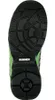 The image shows the sole of a black and green RUNNEX safety sandal. Produktbild-Vorschau