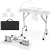 COSTWAY Table de manucure pliable avec collecteur de Voir les images du produit 1