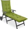 A green cushioned chaise lounge chair on a white background. Produktbild-Vorschau