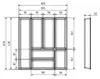 ORGA-BOX Junker Slim Besteckeinsatz 425 x 476 mm Lavagrau Produktbild-Vorschau 5