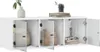 vidaXL Armoire murale avec portes en verre blanc 102x37x35 Voir les images du produit 5