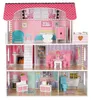 Maison de poupées en bois MDF + meuble 70cm rose LED Voir les images du produit 2