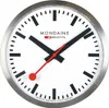 Mondaine Wanduhr Bahnhofsuhr in Silber aus gebürstetem Produktbild-Vorschau 9