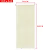 A beige roller blind is shown against a white background with dimensions indicated. Voir les images du produit