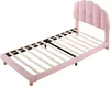 MODFU Lit simple 90x200 cm, Lit pour Enfant, Sommier à Voir les images du produit 6