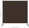 vidaXL Screen Brown 175x180 cm Tkanina Náhled obrázku produktu 4