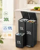 SONGMICS Mülltrennsystem Küche 60 L Tretmülleimer mit 3 Produktbild-Vorschau 4
