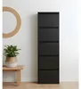 Pisa Armoire à chaussures à 5 rabats/portes en métal noir. Voir les images du produit 7