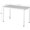 A product shot of a desk with dimensions indicated. Produktbild-Vorschau
