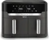 A front view of a Tefal Dual Easy Fry air fryer on a white background. Náhled obrázku produktu