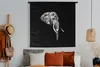 MuchoWow® Wandteppich Wandbehang Elefant - Zähne - Schwarz Produktbild-Vorschau 4