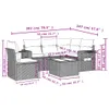 The Living Store 6-tlg. Garten-Sofagarnitur mit Kissen Produktbild-Vorschau 10