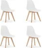 Set mit 4 KITO Esszimmerstühlen, weiß Produktbild-Vorschau 1