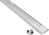 A silver wind deflector with cutouts and text, along with two small metal balls and two black rubber pieces, is shown on a white background. Anteprima dell’immagine prodotto