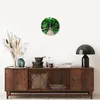 Wanduhr - Rund - Glasuhr - Gehweg Baum Holz Steg - 30x30cm Produktbild-Vorschau 7