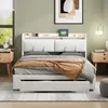 Łóżko platformowe INONEFT 140x200 cm z portem USB, łóżko z Podgląd zdjęcia produktu 5