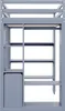 Flieks Etagenbett 90x200cm mit Kleiderbügel und Stauraum, Produktbild-Vorschau 7