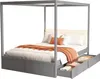 Letto a baldacchino Sweiko140x200 cm con ampi cassetti e Anteprima dell’immagine prodotto 4