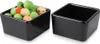 Two black ceramic square bowls, one filled with colorful coated peanuts, the other empty. Anteprima dell’immagine prodotto