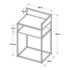 A technical drawing of a side table with dimensions indicated. Produktbild-Vorschau