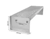 A single galvanized metal step with dimensions indicated by measurement lines and text. Náhled obrázku produktu