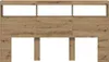 LED-Kopfteil mit Ablagen Artisan-Eiche 180x17x102 cm Produktbild-Vorschau 5