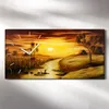 Wandbild Leinwand Bilder Wanduhr 60x30 Gemälde Landschaft Produktbild-Vorschau 2