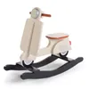 CHILDHOME Schaukelroller Scooter Beige und Schwarz CWRSCR Produktbild-Vorschau 4