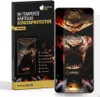 A product box for a screen protector with a graphic of a lion's head on it, and the screen protector itself is shown next to the box. Produktbild-Vorschau