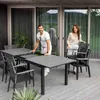 di volio Gartentisch BARLETA aus Aluminium in Holzoptik Produktbild-Vorschau 3