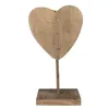 Clayre & Eef dekoratívna figúrka srdce 15x8x27 cm hnedé Náhľad obrázku produktu 1