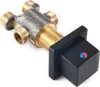 A close-up studio shot of a shower valve with a black handle. Produktbild-Vorschau