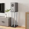vidaXL Pied de haut-parleur 2 pcs. noir & argenté verre Voir les images du produit 3